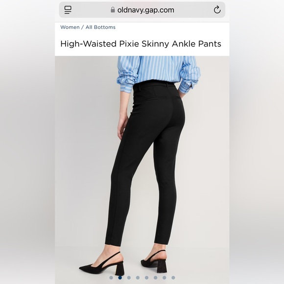 Old Navy Women’s Black Pixie Pants Size 18 - Picture 2 of 11